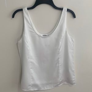 MISSGUIDED Ivory satin tank top NWT